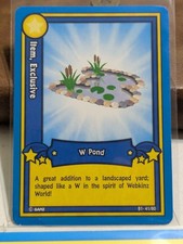 Ganz - Webkinz Challenge Trading Card - Item, Exclusive - W Pond B1-41/80