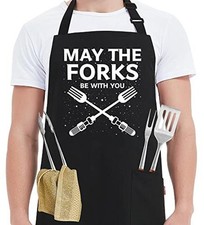 Kaidouma Funny Grill Aprons for Men - Men  s Chef Cooking Grilling BBQ Black 21
