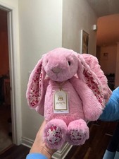 Authentic Jellycat Beijing exclusive Blushkin Blossom Luxe Bunny NWT