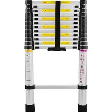 Teleskopleiter Aluminium 3.8M Mehrzweckleiter rutschfest219