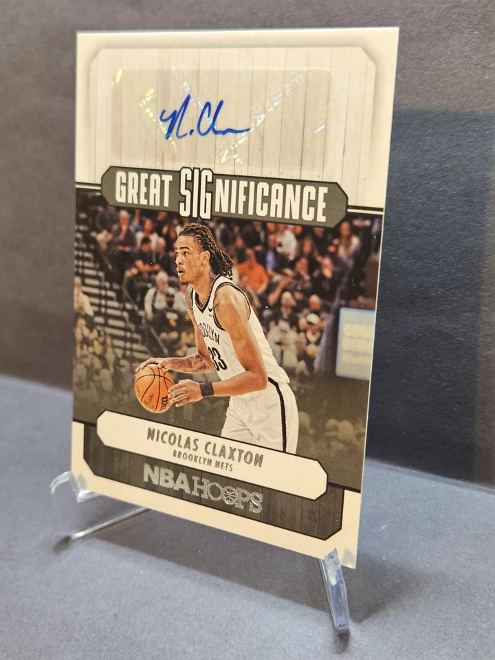 2022-23 Panini NBA Hoops Great Significance Nicolas Claxton #GS-NCX Autograph - Image 3 of 4