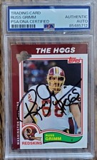 PSA Slabbed 2005 Topps Fan Favorites Russ Grimm Autographed Signed Football Card