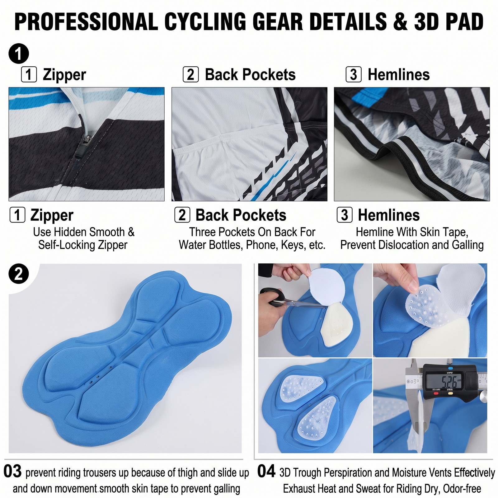 Maglia ciclismo uomo manica corta traspirante foto 4