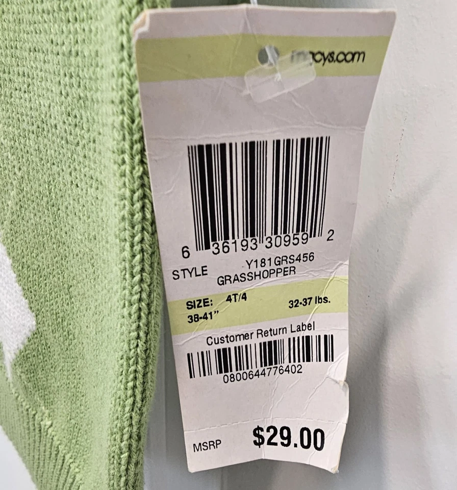 Nuevo con etiquetas Chaleco Suéter GreenDog Verde Azul Blanco Talla 4/4T Foto 4 de 4