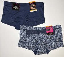 Maidenform Women's 2 Pack Comfort Devotion Boyshort 40774 Jaguar Print Blue 5/S