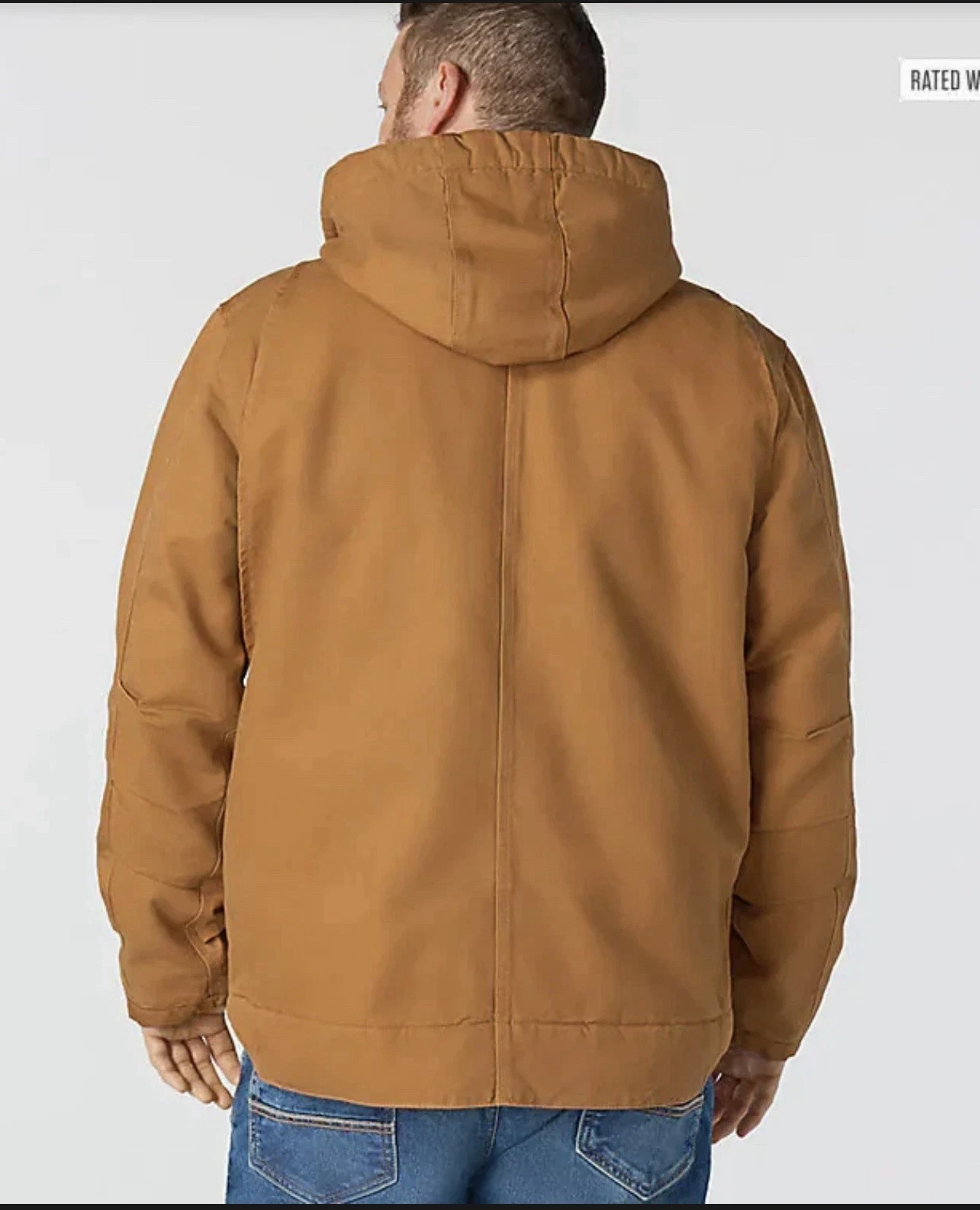 Carhartt Men's Brown Canvas Hooded Full Zip Work Jacket, Size S, Regular Fit - product detail image 4