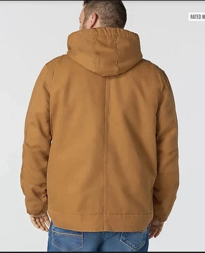 Carhartt Men's Brown Canvas Hooded Full Zip Work Jacket, Size S, Regular Fit image 4