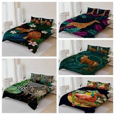 3D Tropical Leaves Animal Flowers Quilt Cover Duvet Cover Comforter set