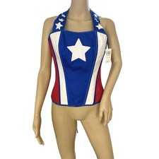 NWT Hot Topic America Star Corset Junior L/XL Corset Vest Top Costume Cosplay