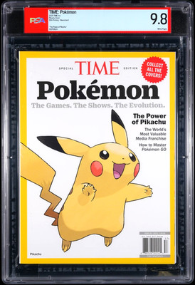 PSA 9.8 Top Pop!  TIME Magazine Pokémon Special Edition - PIKACHU Cover Variant