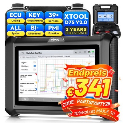 XTOOL D7S V2.0 Bidirektionales Scan-Tool ECU-Codierung Schlüsselprogrammierung