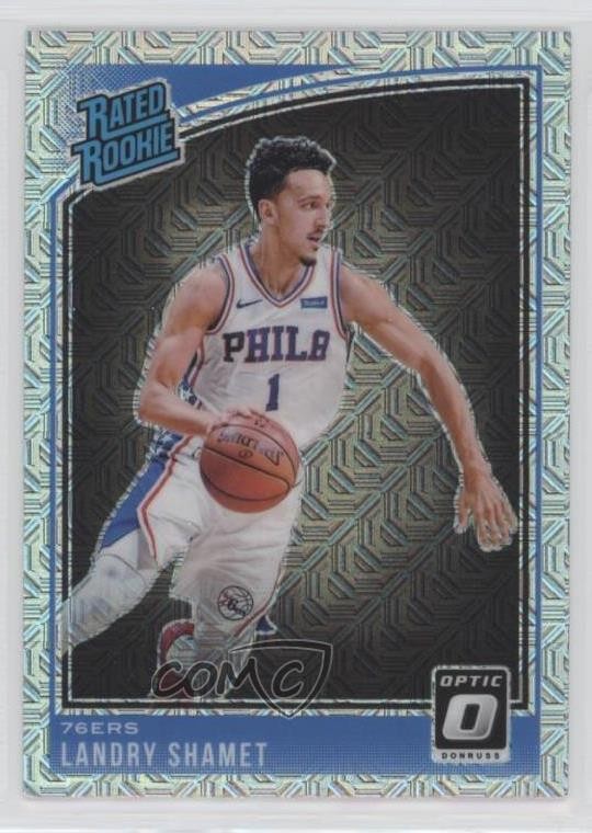 2018-19 Panini Donruss Optic Rated Rookie Choice Prizm Landry Shamet #158 8sr