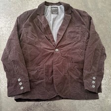 Calvin Klein Jeans Mens Brown Corduroy Blazer Sport Coat Jacket Large