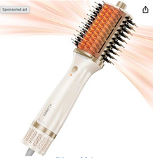 Upgraded 2-in-1 Blow Dryer Brush with Heated Comb - Volumizer Hair Dryer Brush