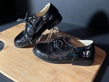 Nordstrom Toddler Boy's Black With Lace All Leather Dress Shoes - US 10.5/ 27