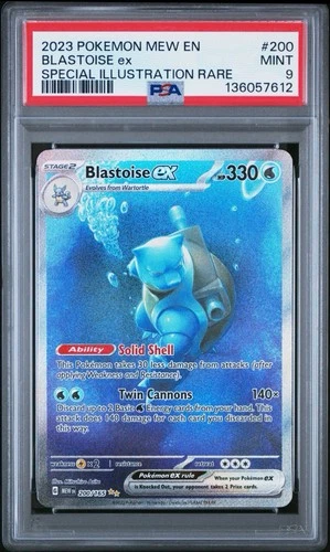 PSA 9 Blastoise ex 2023 Pokemon Mew 151 Special Illustration Rare #200/165