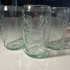 Vintage Coca-Cola Glasses•Can Shaped•Green Tumbler Glasses• Set of 3•