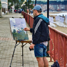 Mop Brush for Acrylic Painting, 10 PCS Assorted Size Paint Brushes, Wool Oil ...