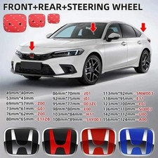 Car Hood Front Grill Rear Trunk H Emblem Logo Sticker For Honda Civic Fit Jazz A