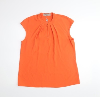 Orangefarbene Basic-Bluse Damen Größe 12 von Paul Costelloe Living Studio