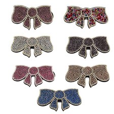 2.75" Sparkling Rhinestone Bow Knot Hair Barrette French Clip