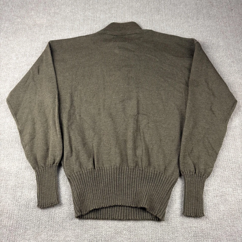 Suéter de Lana Militar de Estados Unidos De Colección Para Hombres X-Grande Oliva Drab 5 Botones Pullover Años 80 Foto 2 de 4