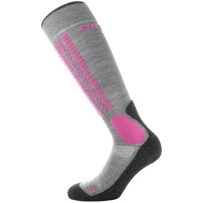 Devold Winter Skisocken Wintersocken Alpine Socks Merinowolle Gr: 34 grau/pink
