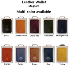 For iPhone 17 16 15 14 13 12 Leather Wallet Card Holder Case With MagSafe
