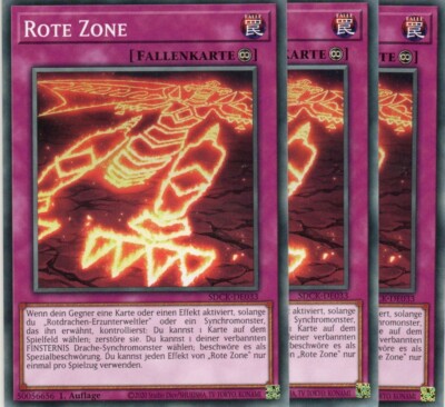 yugioh 3x Rote Zone SDCK-DE033 COMMON 1AUFLAGE DEUTSCH