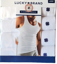 LUCKY BRAND Men's Men's 4 Pack Everyday A-Shirts TOP Tank COTTON CPT15004