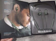 BROOKSTONE FlexVibe Wireless Neckband Earbuds Noise-Reducing-Green NEW