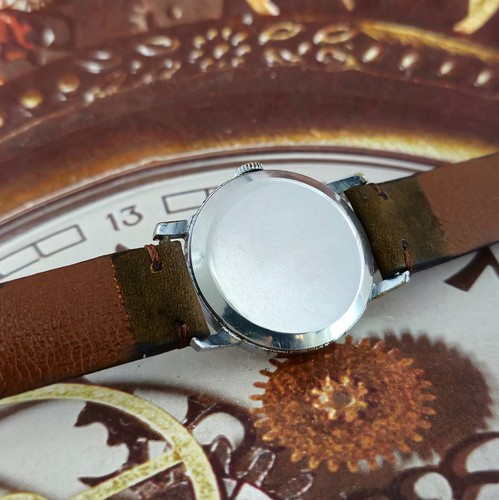 Watch USSR Pobeda Gray Dial Vintage Soviet Mechanical Wristwatch Zim 15 Jewels - Picture 14 of 17