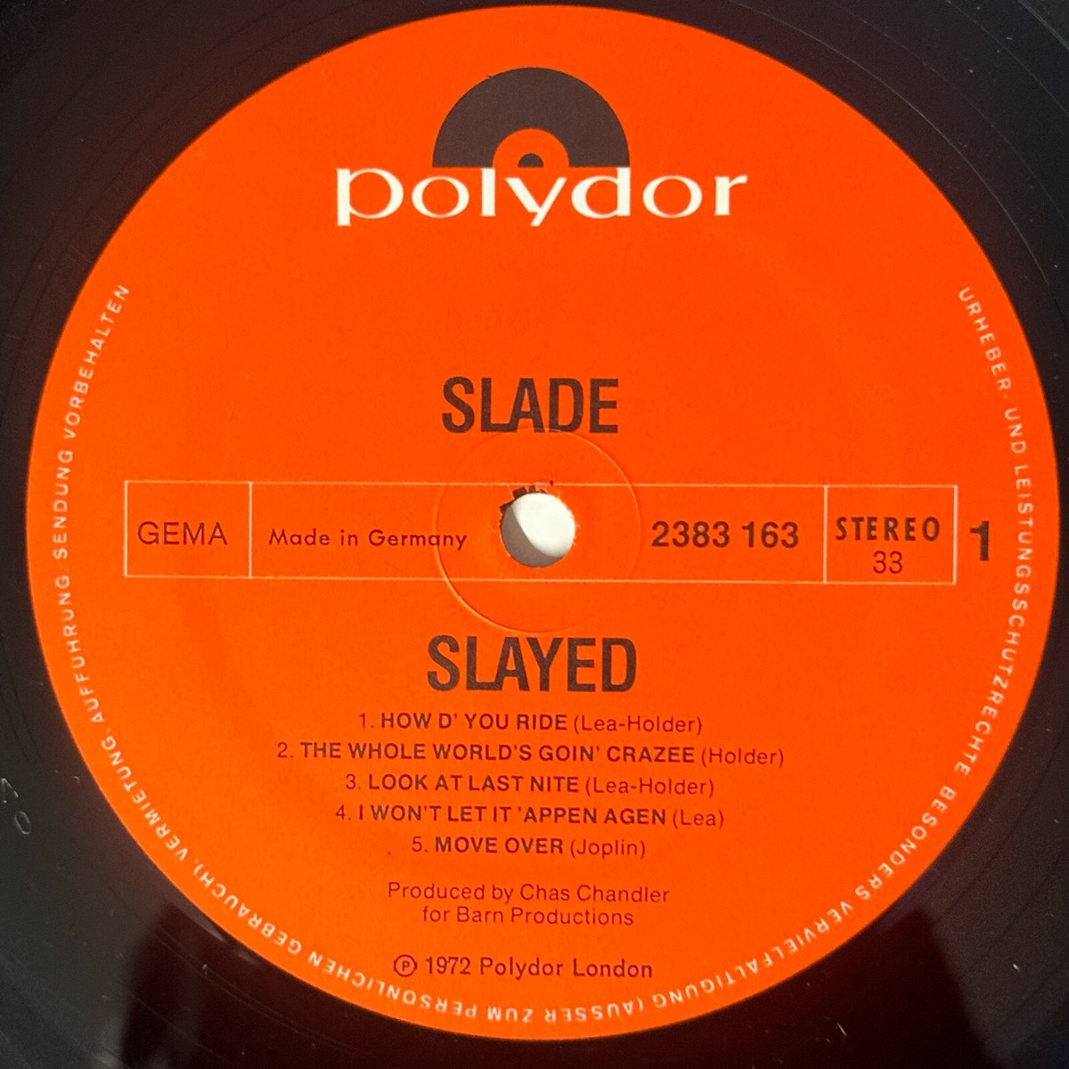SLADE - Slayed GERMAN RELEASE 1972 GEMMA 2383-163 IMPORT | eBay