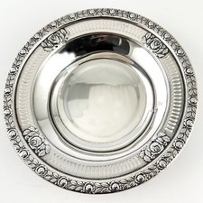 Sterling Silver Meuck-Cary "Royal Rose" #603 Bon Bon Bowl — 7" Round Signed FINE