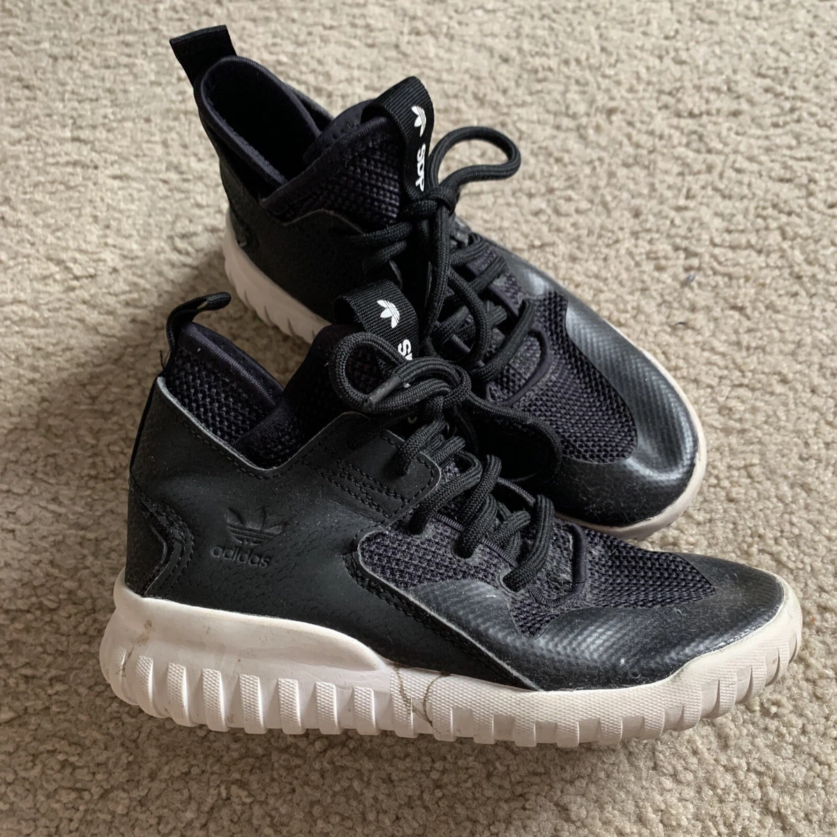 Adidas Tubular X Ortholite Black Green Snake Skin Pattern Sz 1