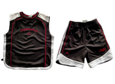 New Nike Air Jordan Jumpman Shirt Shorts 2PC Set Black Retro Vintage Boys Size 6