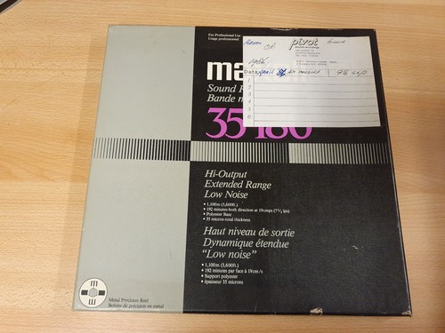 10" (26,50 CM) METAL REEL TAPE MAXELL UD 35-180 IN ORIGINAL BOX #741 - 第 1/3 張圖片