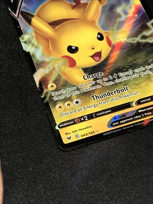 Pikachu V 043/185 NM/M MINT Vivid Voltage Full Art Ultra Rare Holo
