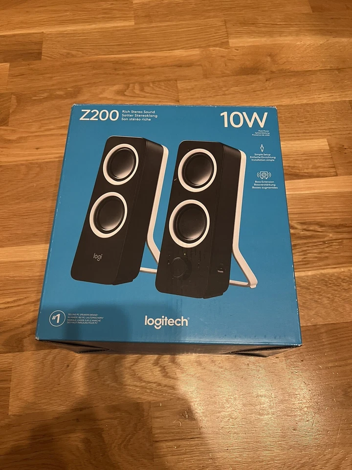 Logitech Lautsprecher-System LOGITECH Z200 sw schwarz Lautsprecher 980-000810