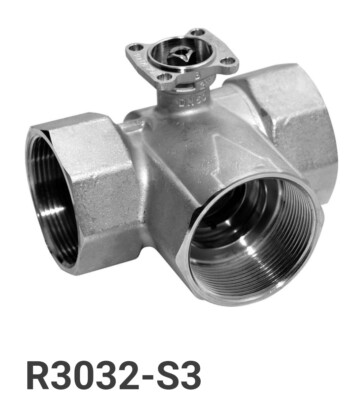 Belimo R3032-S3 Umschaltkugelhahn, 3-Wege, DN 32, Innengewinde Rp 1 -1/4''