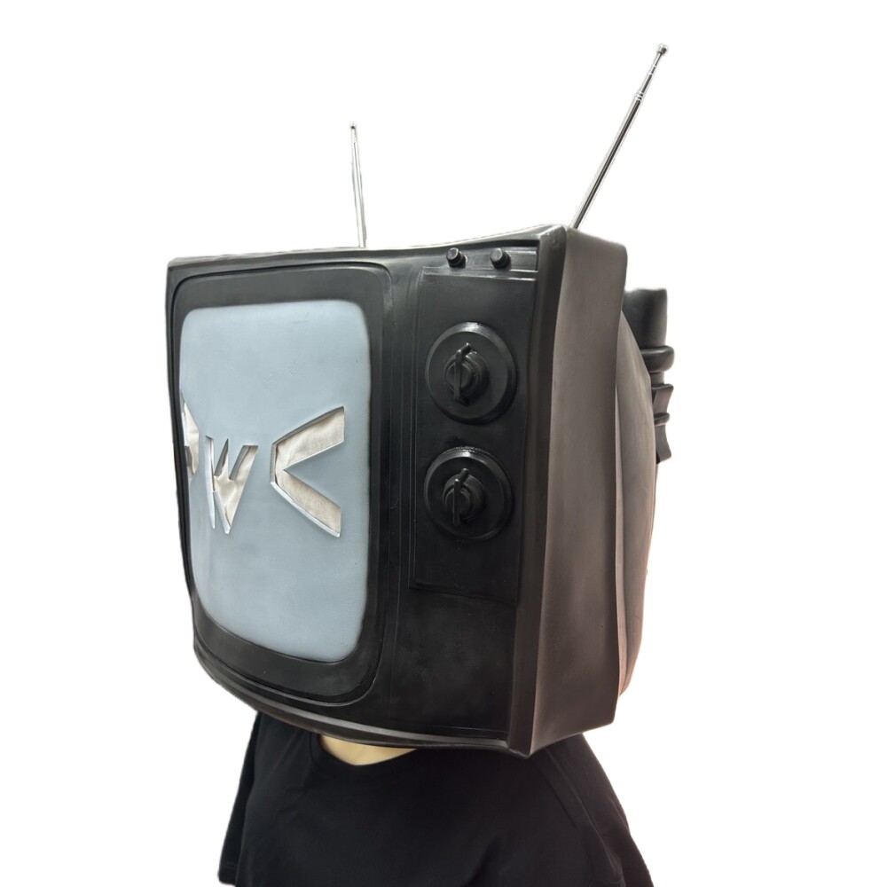 Xcoser 2023 Skibidi Toilet TV Woman Cosplay Mask Helmet Latex Full Head