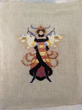 Finished/Completed Unframed Cross Stitch Item Nora Corbett NC262 Miss Honey Bee