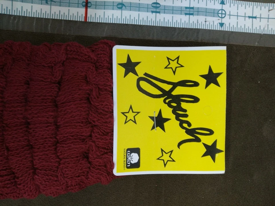 100% хлопок сутулиться сделано в США темно-бордовый бордовое вино одна пара ретро 80-х стиль - Изображение 2 из 4