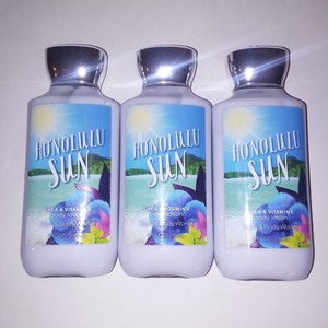 Details About Set Of 3 Bath Body Works Lotion Honolulu Sun Vitamin E Shea Full Size