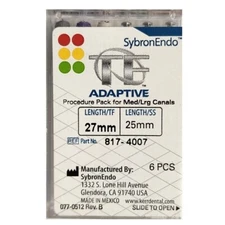 *6-Pieces* Kerr SybronEndo TF Adaptive Hand Files Size-27 Length 25mm 817-4007