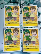4x T.K. Takaishi & Kari Kamiya EX6-063 U Playset Digimon | Infernal Ascension NM