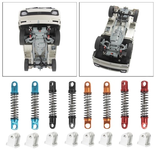 RC Auto Hinterradachse Metall – 2 Stück, Glänzend, Für WPL D12 Fernbedienungsauto