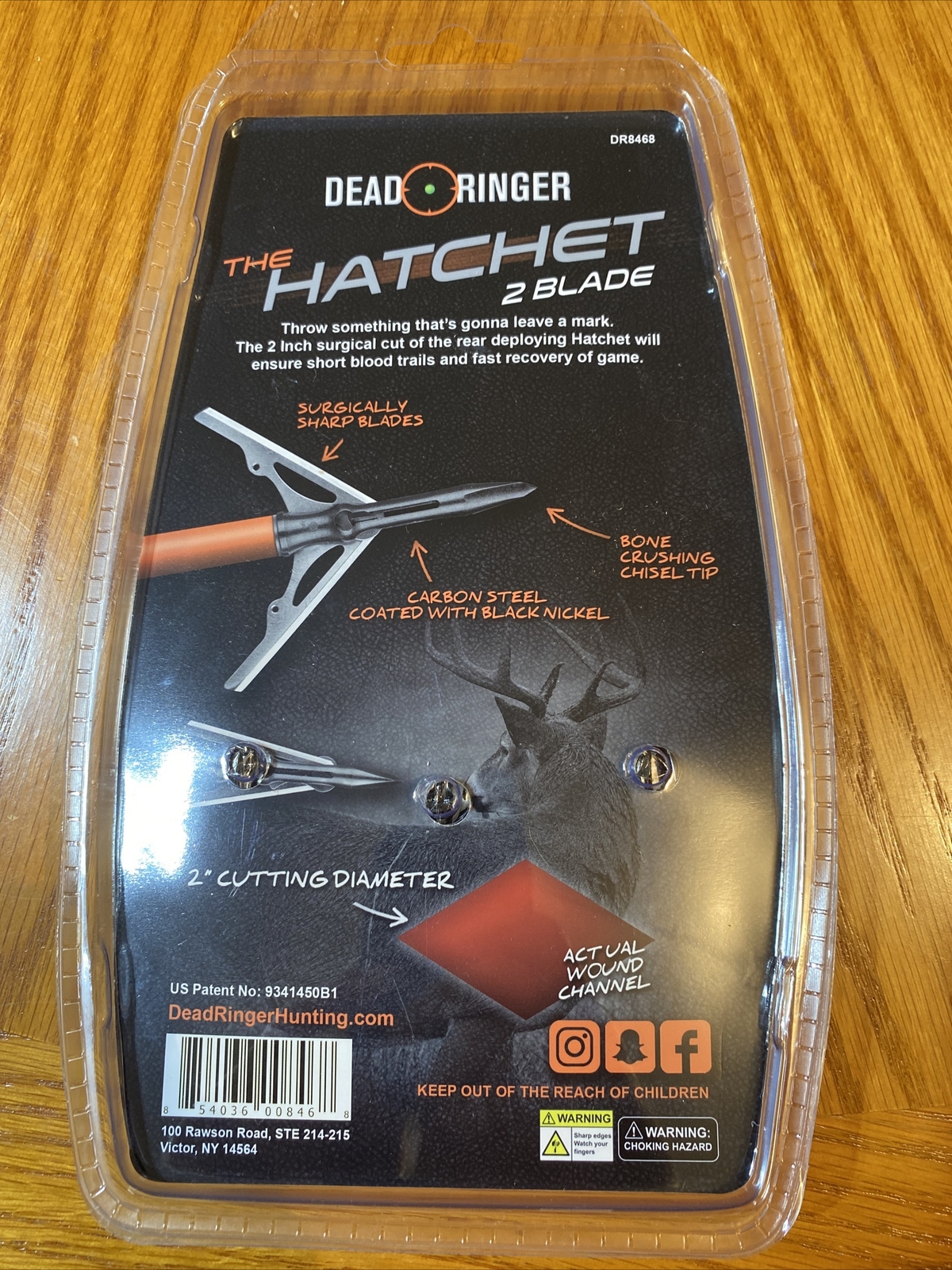 Dead Ringer The Hatchet Broadheads 2 Blade Rear Deployment 100 gr. 3 pk