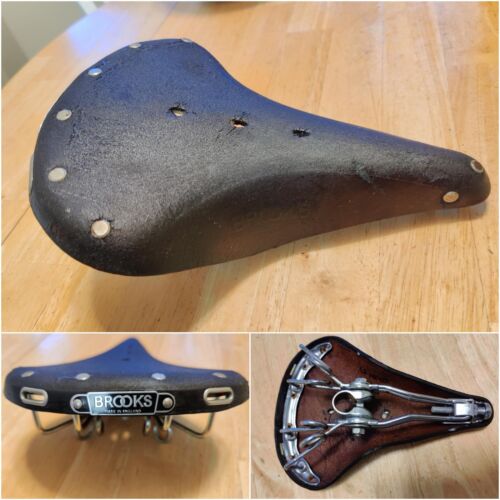 Vintage 1966 Brooks B72 England Leather Bike Saddle Seat British England B17