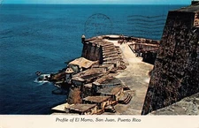 Vtg Postcard 6x4 Puerto Rico San Juan El Morro Santa Barbara Battery 1980s K5